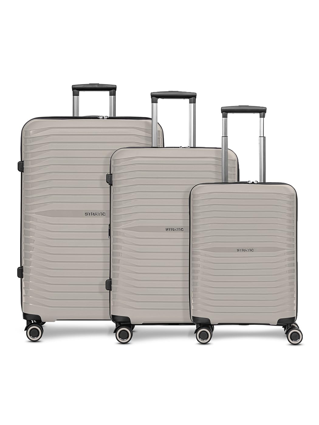 Stratic Shine Hartschalenkoffer Set - 3-teilig gross | Ausgestattet mit, arretierbarer Griff, 4 360°