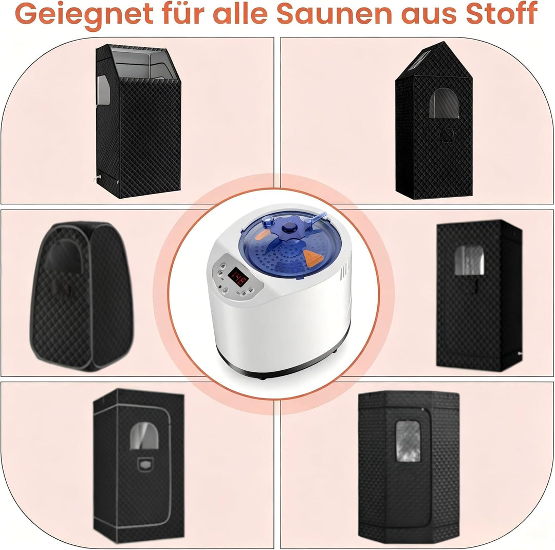 I-THERA-U Sauna Dampfgenerator - 3L Tragbare Dampfsauna Dampfgenerator, 1200W Begasungsmaschine für