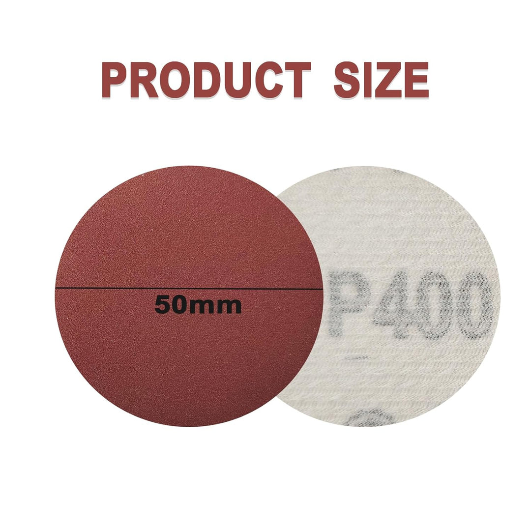 100 Stück 50mm Schleifpapier Klett 400/600/800/1000/1200/1500/2000/3000/5000/7000Körnung, Schleifpap