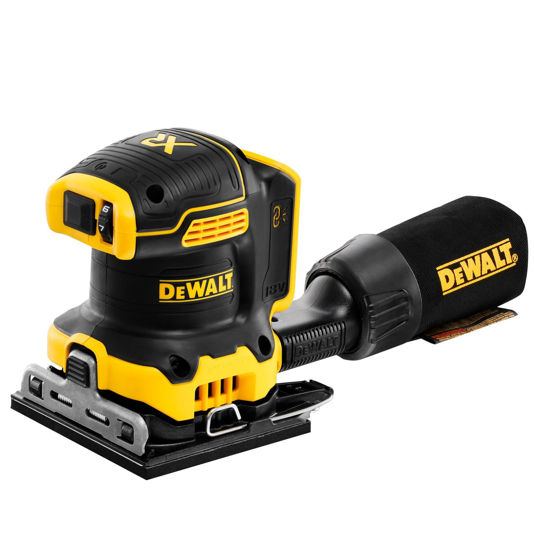 DEWALT DCW200N-XJ 18V XR Brushless 1/4 Blatt Handschleifer (blanke Einheit) Top, Top