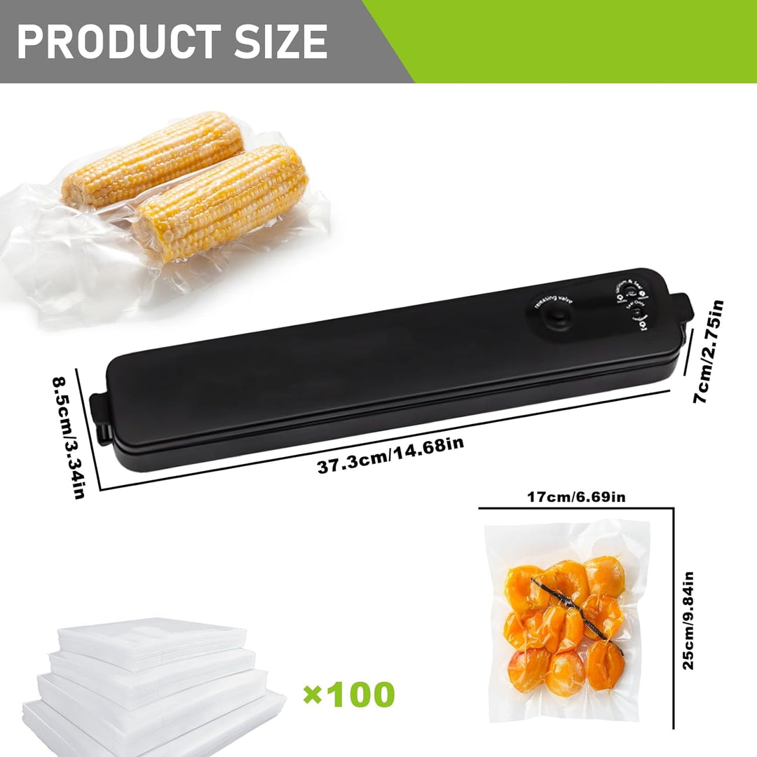 Vakuumierer Vakuumiergerät, Vakuumiergerät Mit 100 Vakuumbeuteln, Vacuum Sealer Folienschweissgerät