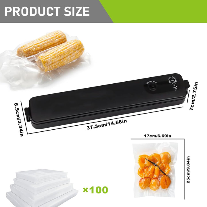 Vakuumierer Vakuumiergerät, Vakuumiergerät Mit 100 Vakuumbeuteln, Vacuum Sealer Folienschweissgerät
