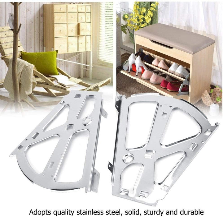 FTVOGUE 2 Stücke Edelstahl Möbel Scharnier Schuhe Schubladenschrank Scharniere Turing Rack Ersatzarm