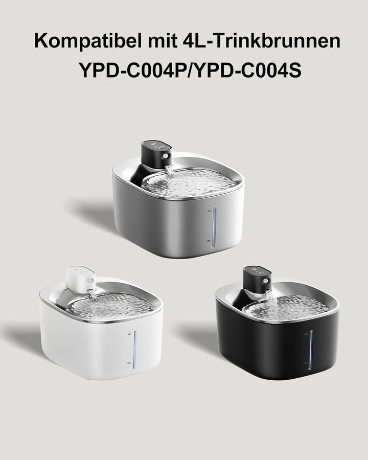 12 Stück Katzenbrunnen Filter für 4L Katzenbrunnen YPD-C004P/YPD-C004S, 12 Trinkbrunnen Filter und 1