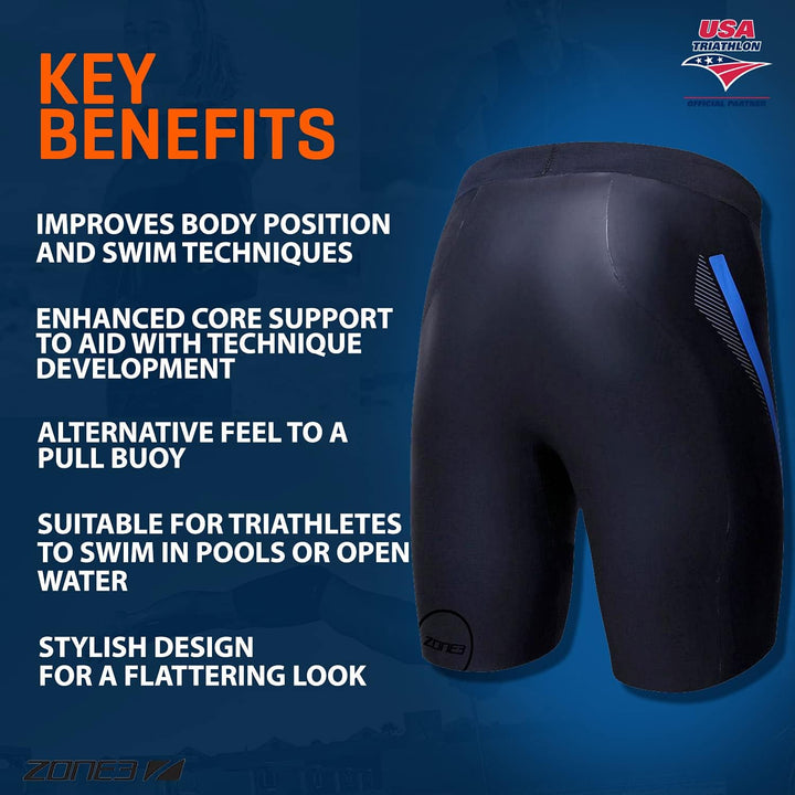 Zone3 Originals 5/3mm Buoyancy Shorts Black/Blue 2019 Badehose, L