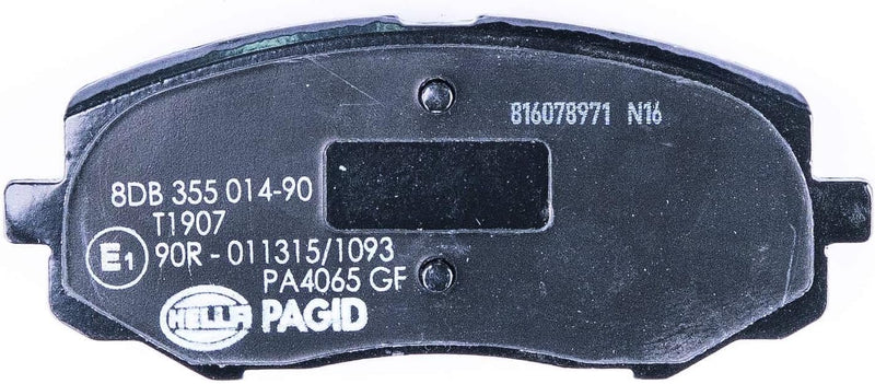 HELLA PAGID 8DB 355 014-901 Bremsbelagsatz - T1907 - Dicke/Stärke: 16.8mm - Bremssystem: Mando - mit