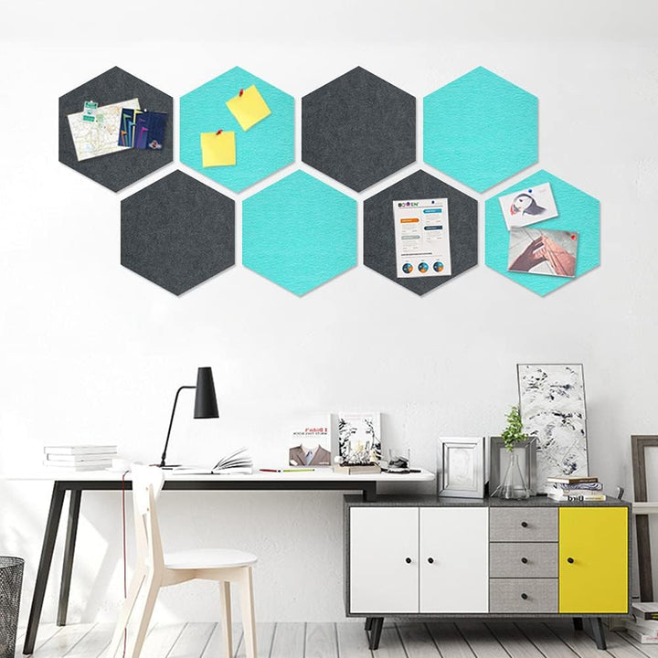 HyFanStr 8 Stück Aktualisierung Gross Pinnwand, Selbstklebende Bulletin Board Korkplatte mit 30 Stüc
