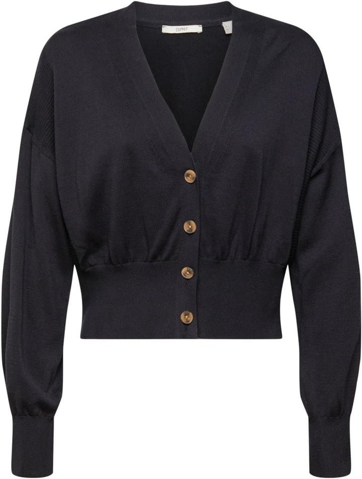 ESPRIT Damen Strickjacke L 001/Black, L 001/Black