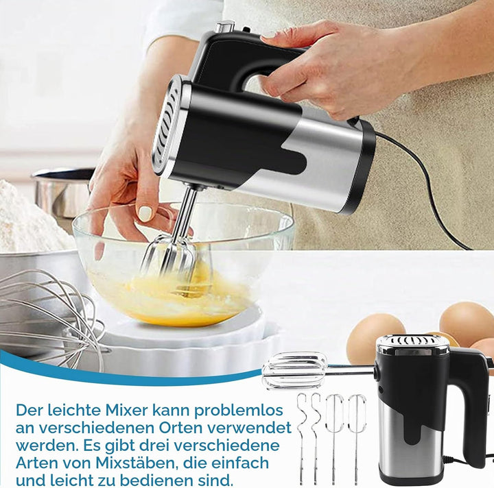 Handmixer, 800W 5 Geschwindigkeiten Mixer Handrührer, Elektrisch Handrührgerät Rührgerät Handmixer m