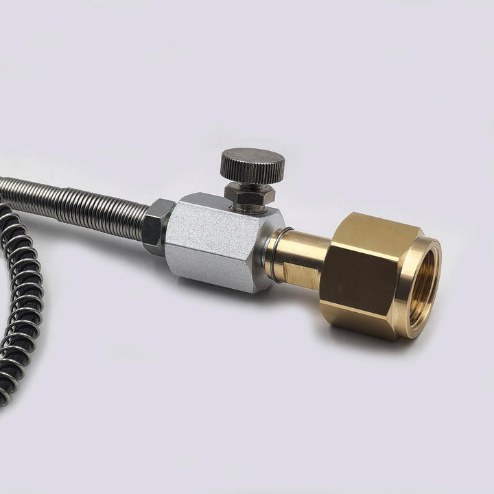 DRYHTEN Hochdruck-Befüllstation Ladeadapter-Überströmventil für Rest-CO2-Druckluft mit 100cm Schlauc