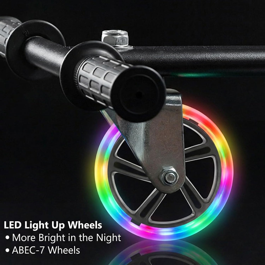 Leuchtende Stunt Scooter Rollen 2 Stück, LED Scooter Ersatzräder Räder 200mm, LED-Lichtrollen Mit AB