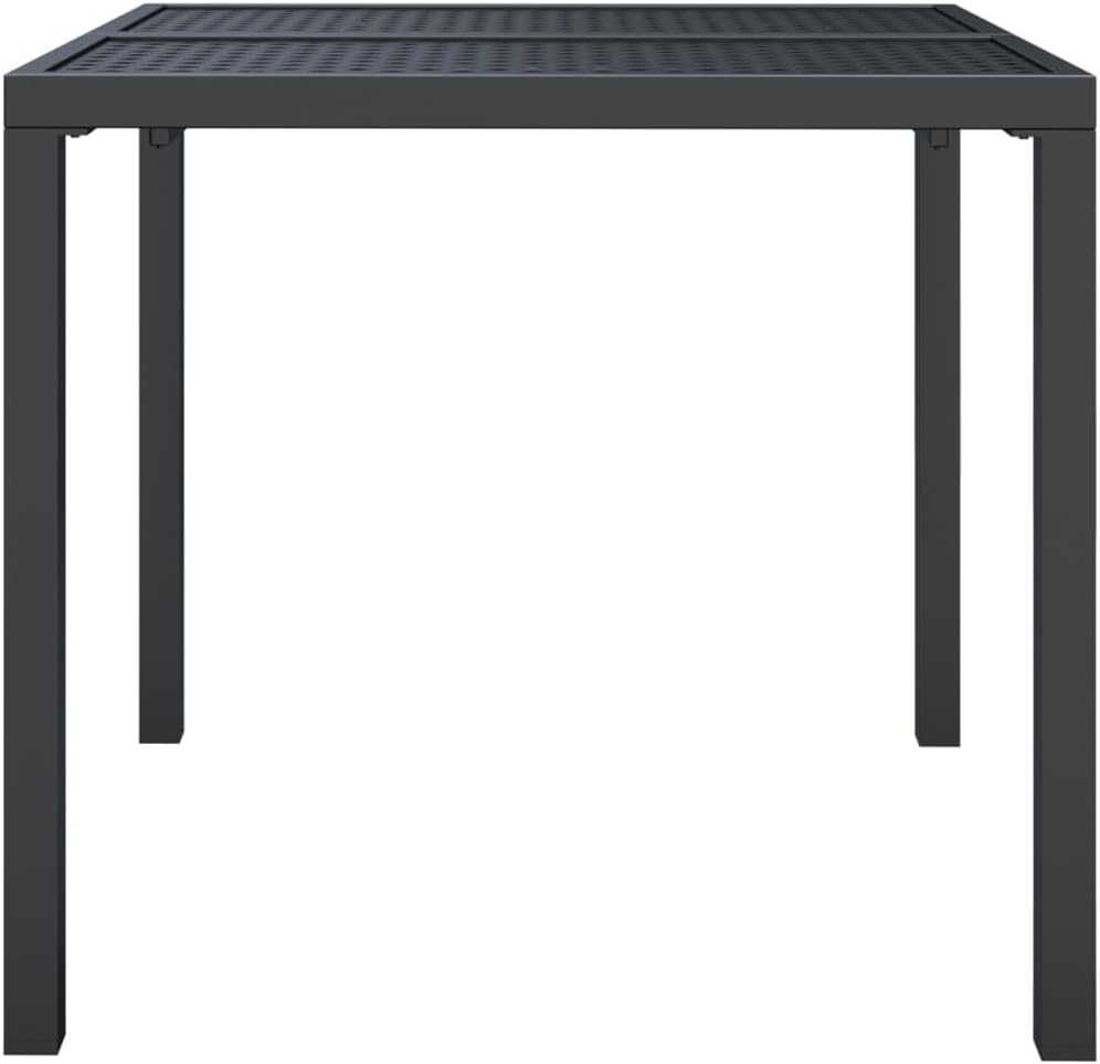 vidaXL Gartentisch, Garten Esstisch Mesh-Design, Terrassentisch Stahlgestell, Gartenmöbel Tisch, Mod