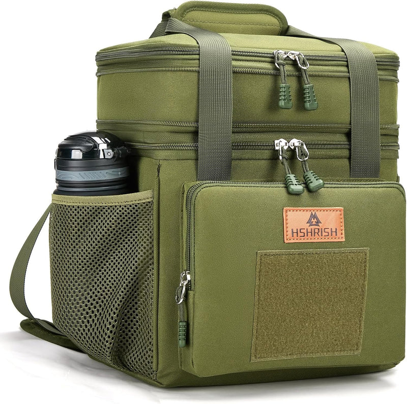 HSHRISH Lunchtasche, doppellagige isolierte grosse Kühltasche für Herren Erwachsene wasserdichte aus