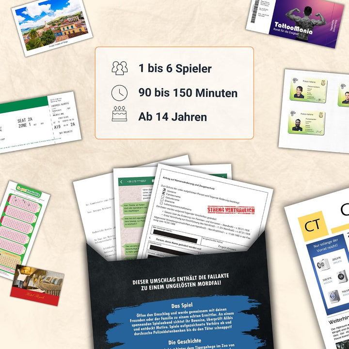 KrimiGames® Fallakten Spiele - Reales Crime Game für Zuhause - Kriminalfälle lösen - Krimi-Spiel für