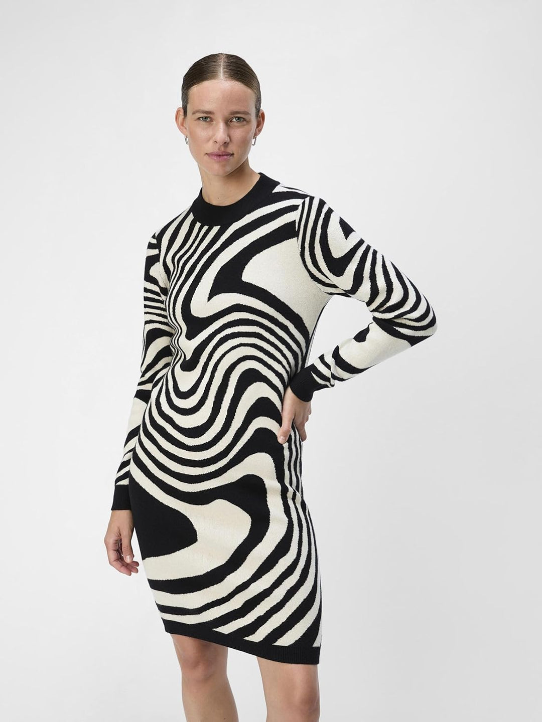 Object Female Strickkleid OBJRAY M Black 5, M Black 5