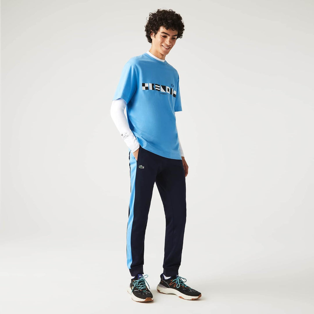 Lacoste Sport Herren Trainingsanzüge, XS Marineblau/Silber-weiss