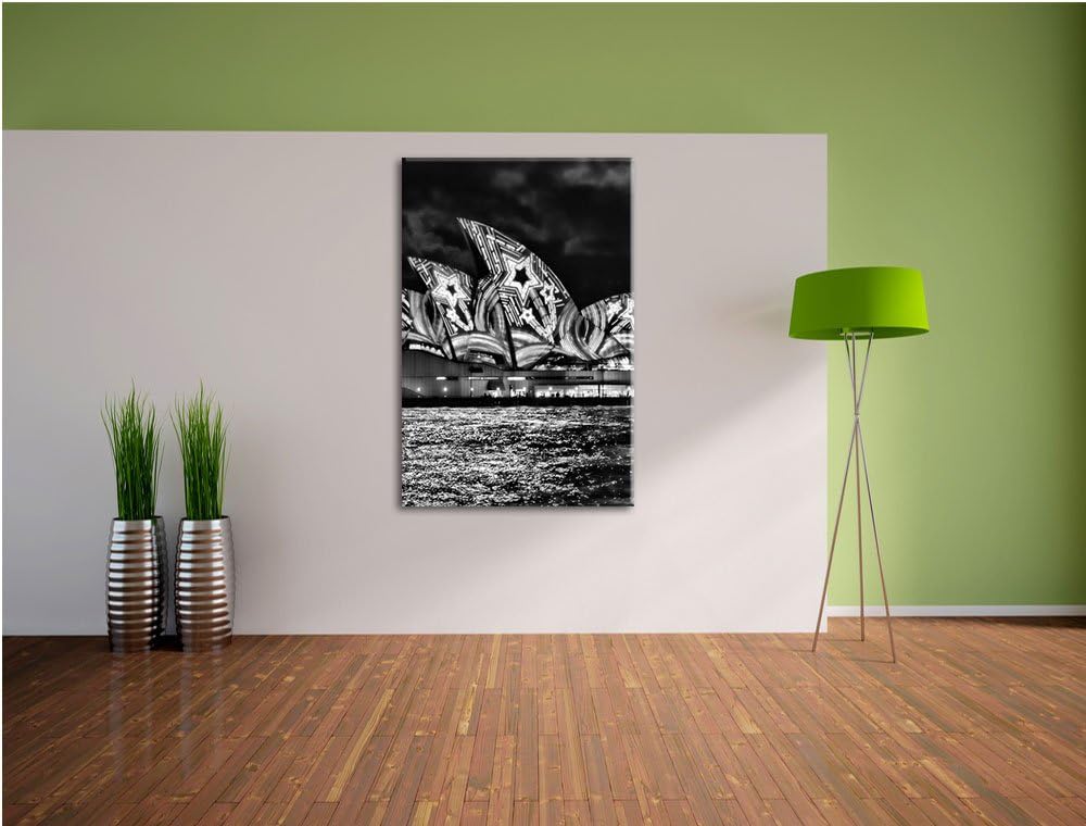 Pixxprint Sydney Opera House als Leinwandbild/Grösse: 100x70 / Wandbild/Kunstdruck/fertig bespannt,