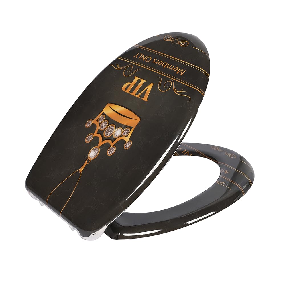 Design WC-Sitz mit Motiv, Soft-Close, Duroplast, Einfache Montage, Quick-Release, UV-beständig 221,