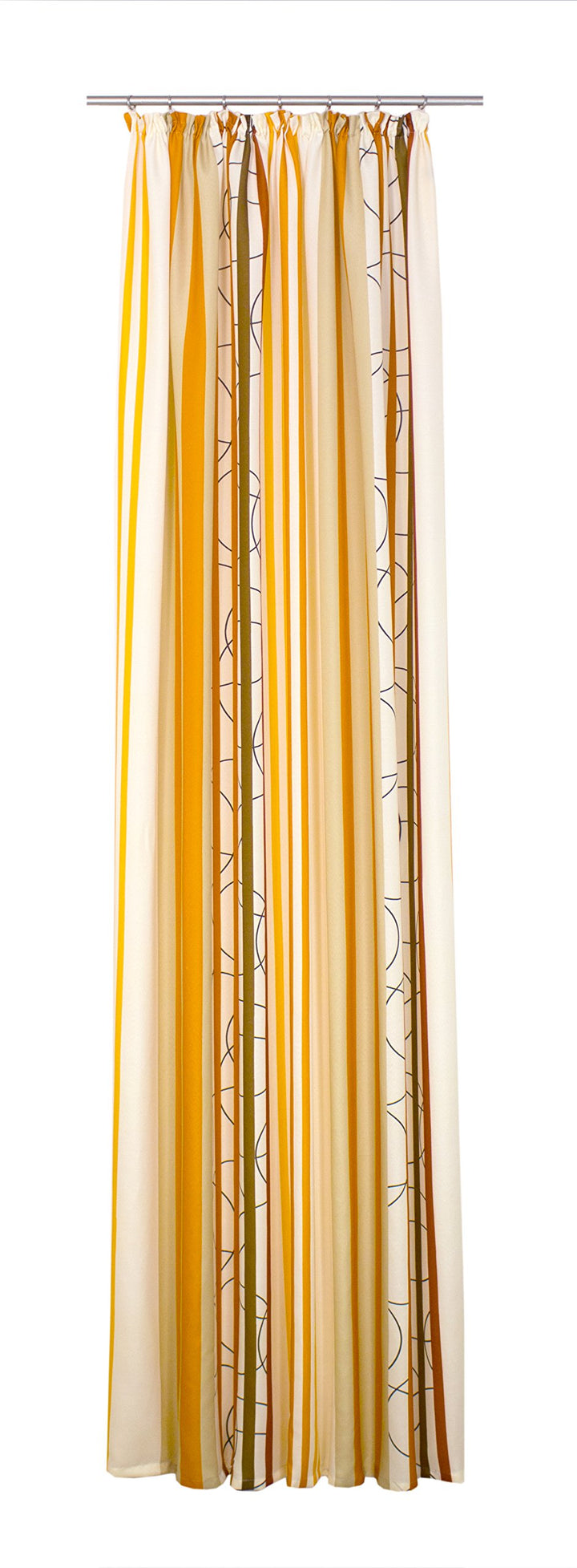 Wirth Fertigschal mit Kräuselband, Polyester, Orange, 150 x 135 cm 150 x 135 cm Orange, 150 x 135 cm