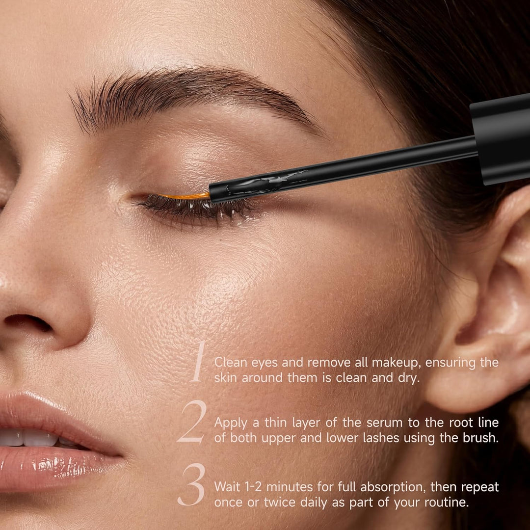 Premium Wimpernserum 2026 – M 3 ml – 2 Schlüsselpeptide + Bioenzym – Für Länge & Dichte – Einfache A