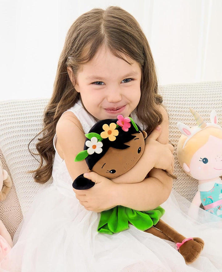GAGAKU Weiche Stoffpuppe 40cm Schutzengel Puppen, Taufgeschenk für Baby Mädchen Kuscheltier Glücksbr
