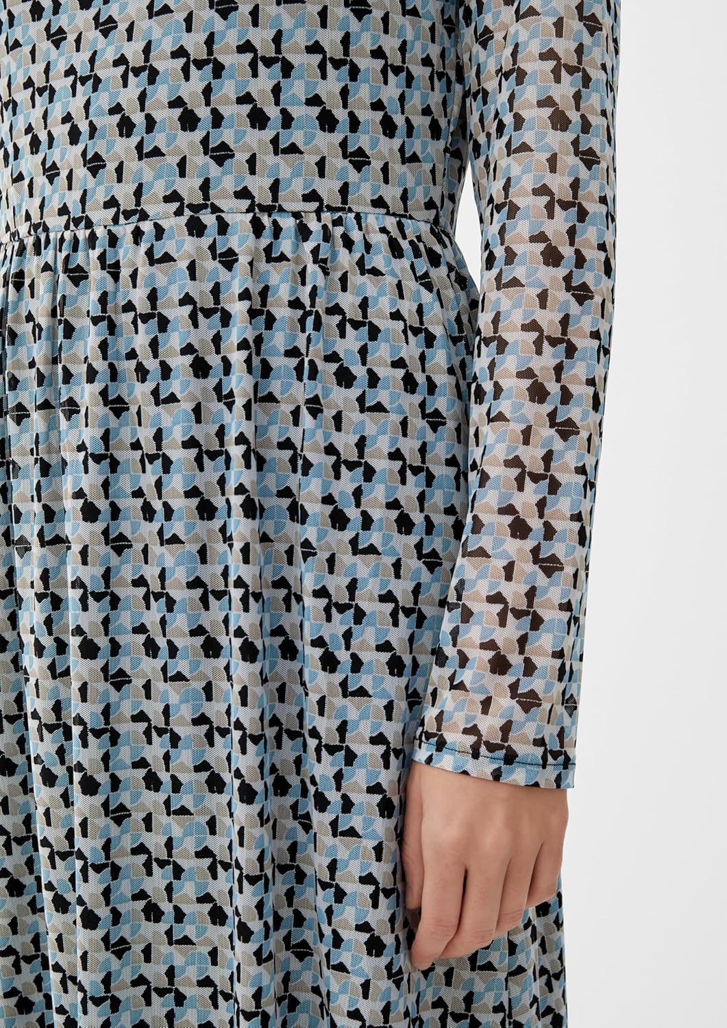 s.Oliver Meshkleid mit Allovermuster 48 Weiss, 48 Weiss