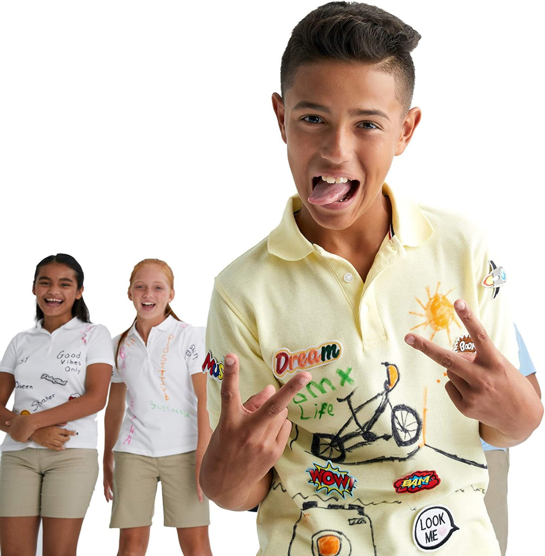 French Toast Unisex Kinder Short Sleeve Pique Polo Shirt (Standard &amp; Husky) Poloshirt 2 Jahre Gelb,