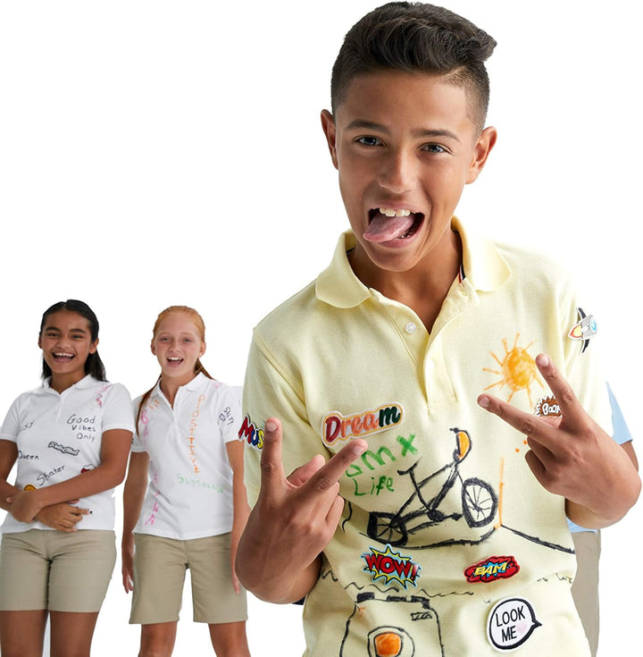 French Toast Unisex Kinder Short Sleeve Pique Polo Shirt (Standard &amp; Husky) Poloshirt 2 Jahre Gelb,