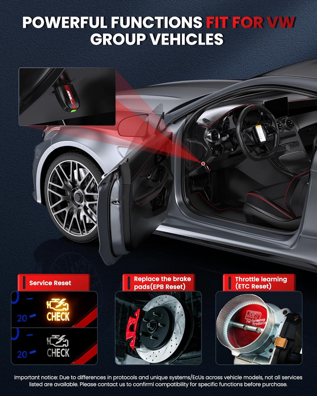 ANCEL BD500Pro OBD2 Bluetooth 5.0 Adapter Scanner für VW/Audi/Skoda/Seat Auto Diagnose EOBD OBDII KF