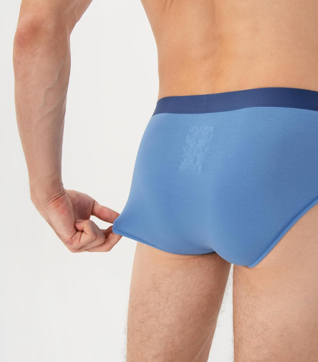Separatec Herren Boxershorts 4er Pack Doppelbeutel Dual Pouch, Bambus Unterhosen Männer, Stretcken H
