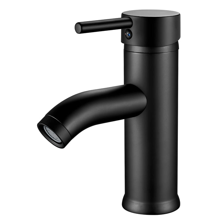 kisimixer Wasserhahn Bad Schwarz Waschtischmischer, Einhandmischer Waschbecken Armaturen mit Kalt/Wa