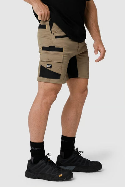 Caterpillar Men's Elite Operator Shorts 30 Slim Extra Kurz Khaki, 30 Slim Extra Kurz Khaki