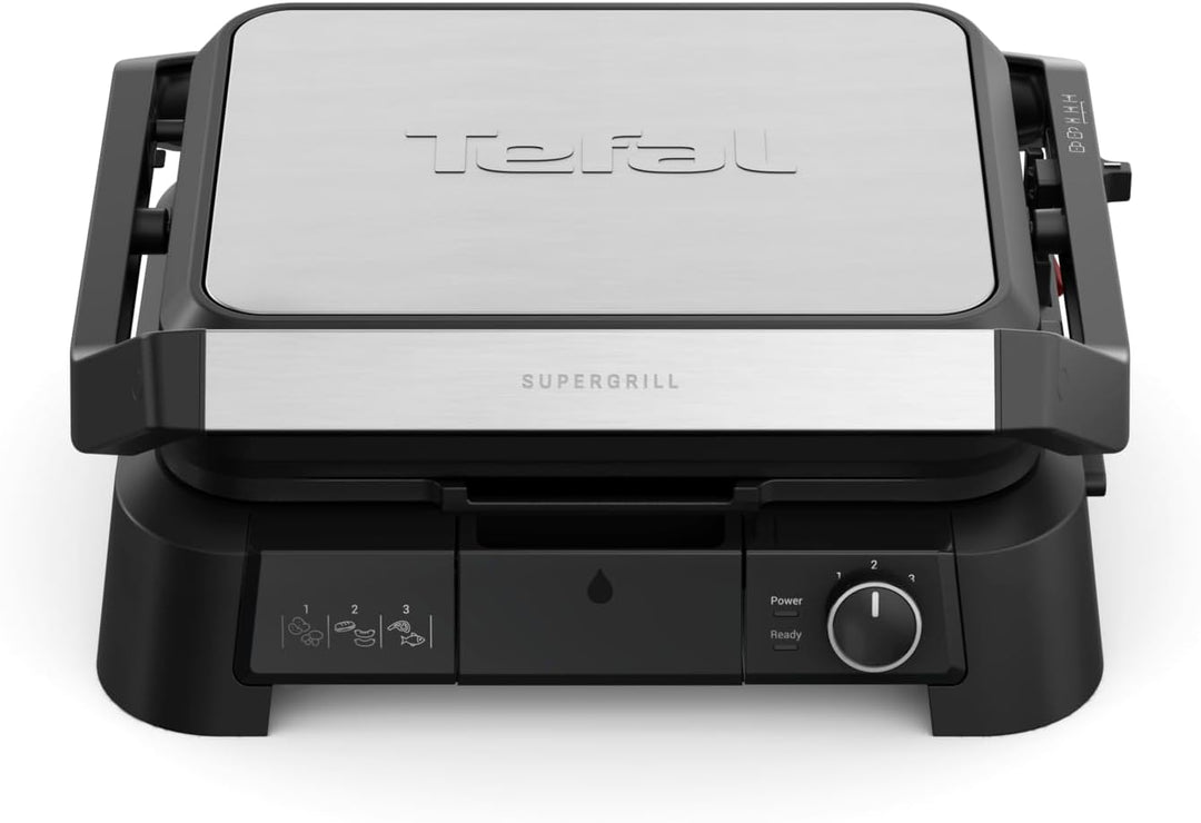 Tefal SuperGrill 3in1 Kontaktgrill, BBQ-Funktion, Ofenposition mit 3 Höhen, 600 cm² Grillfläche, reg