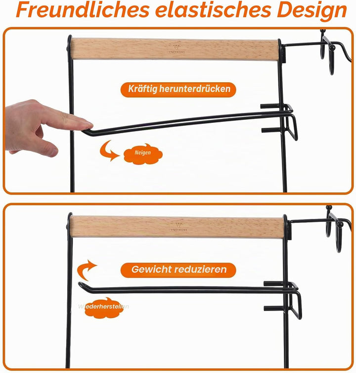 Grill-Caddy, Picknick-Grill-Organizer für Camping, Outdoor, Netzkorb mit 3 Haken zum Aufhängen und P