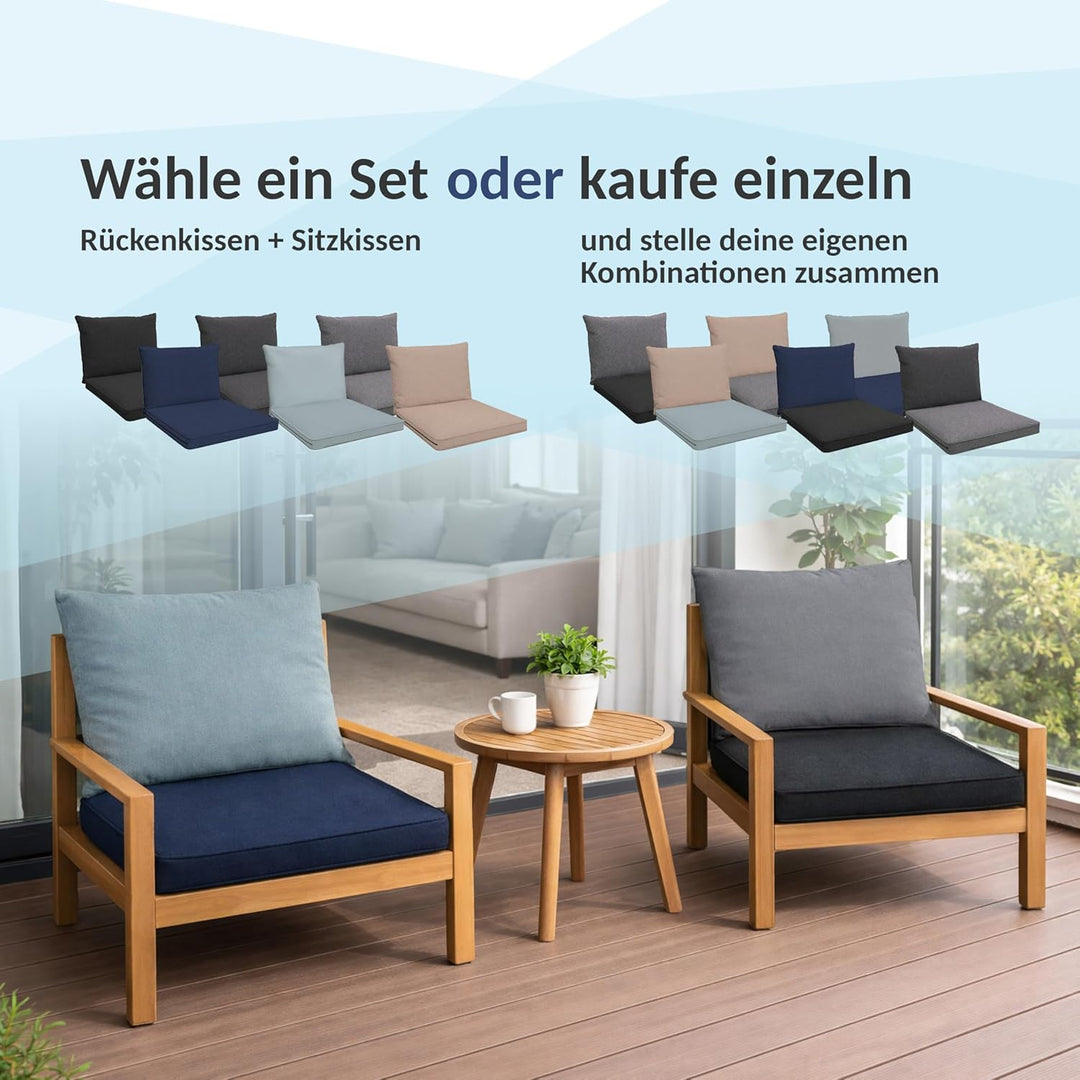 POKAR Loungekissen Sitzkissen Sitzauflagen Stuhl Stuhlkissen für Stuhl Rattanmöbel Gartenmöbel Kisse