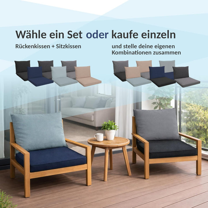 POKAR Loungekissen Sitzkissen Sitzauflagen Stuhl Stuhlkissen für Stuhl Rattanmöbel Gartenmöbel Kisse
