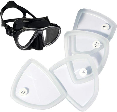 Cressi Negative Optische Linse für Taucherbrille Big Eyes Evo Maske , von - 1.0 bis - 6.0(DX=rechts