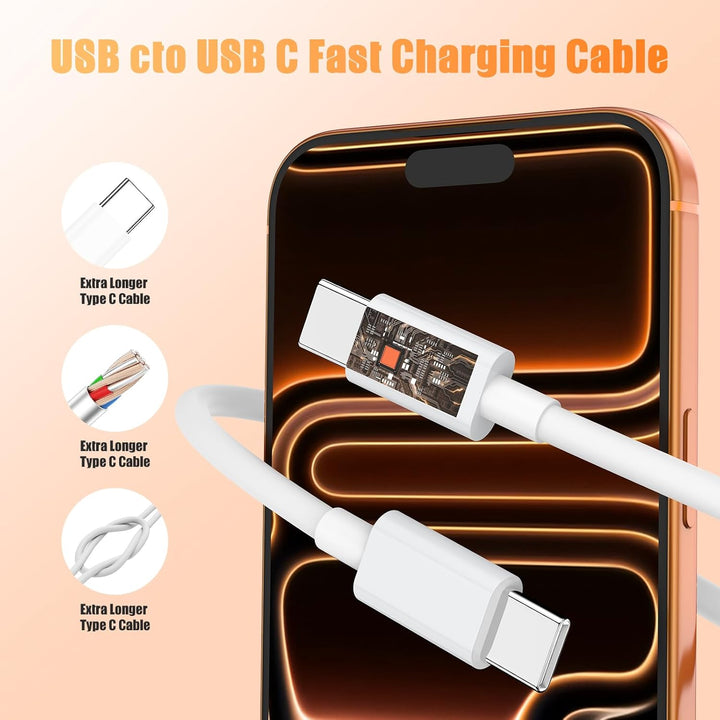 45W Dual Port USB C Ladegerät für iPhone 17E/17 Pro Max/Air,USB C Schnellladegerät Adapter Netzteil
