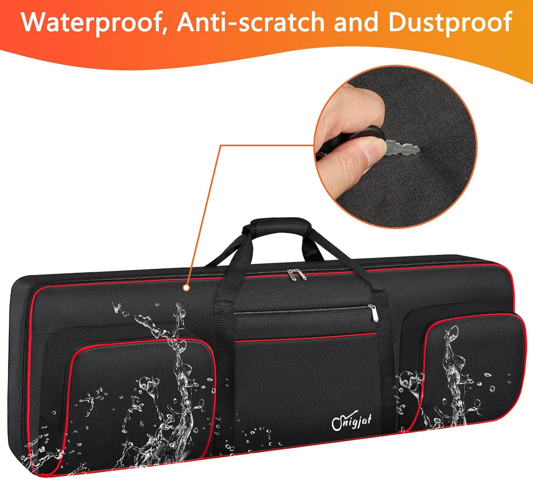 SNIGJAT Keyboard-Tasche mit 76 Tasten, weich (Innen: 127 x 45,7 x 15,5 cm), gepolsterte Klaviertasch