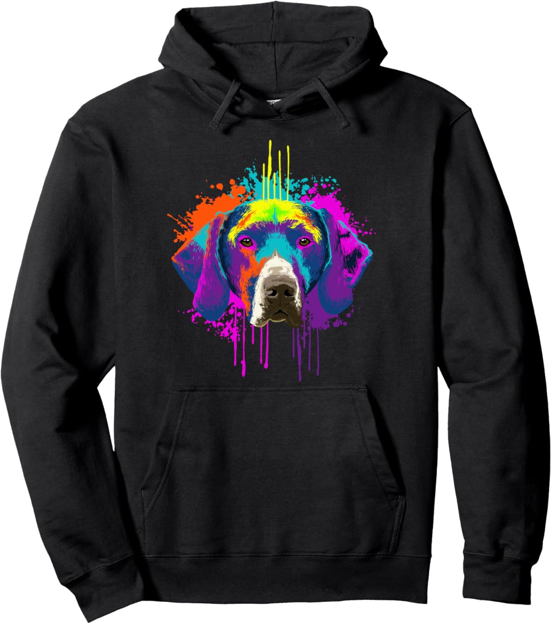 Splash Art Deutsch Kurzhaar Hundehalter Geschenkidee Hunde Pullover Hoodie