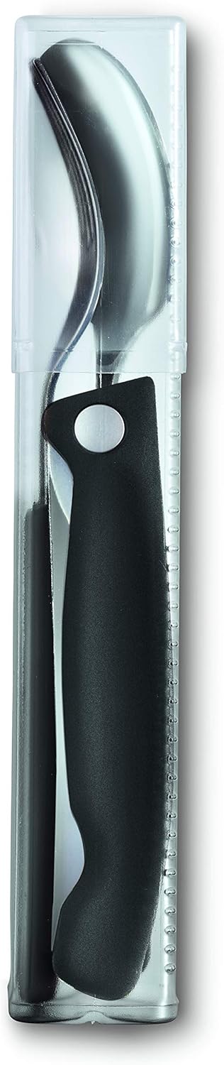 Victorinox, Swiss Classic, Profi Faltbares Tafelbesteck, 3-teilig, Extra Scharfe Klinge, Wellenschli