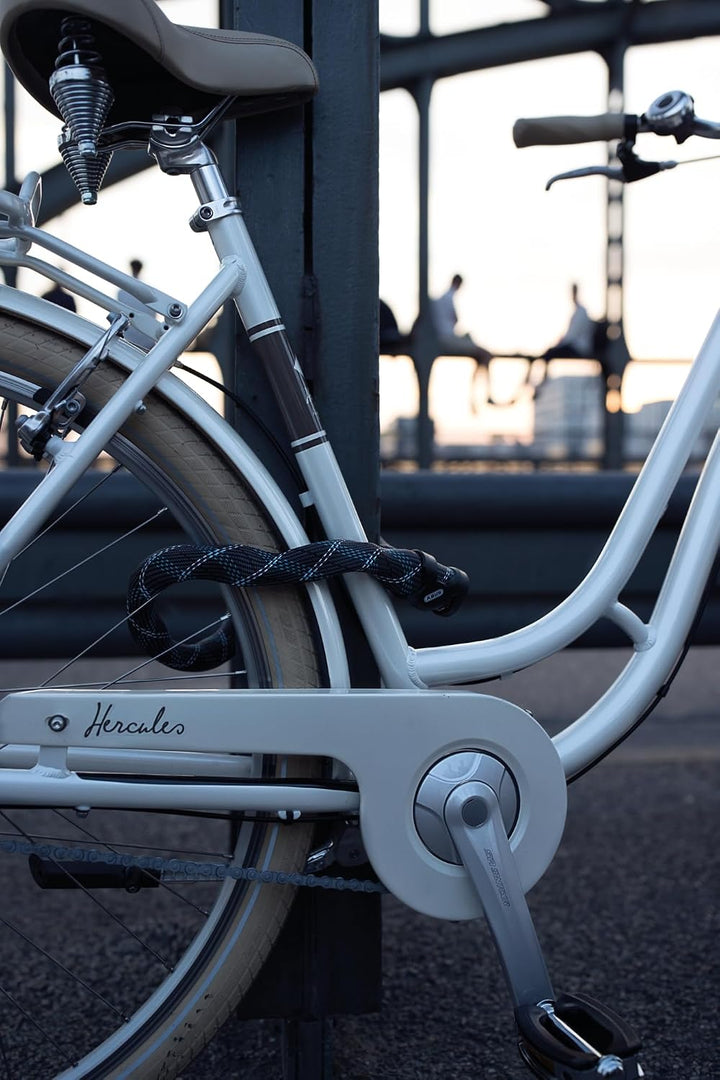 ABUS Kettenschloss IVERA Chain 7210 – Fahrradschloss mit hochflexibler IvyTex-Kunstfaserummantelung