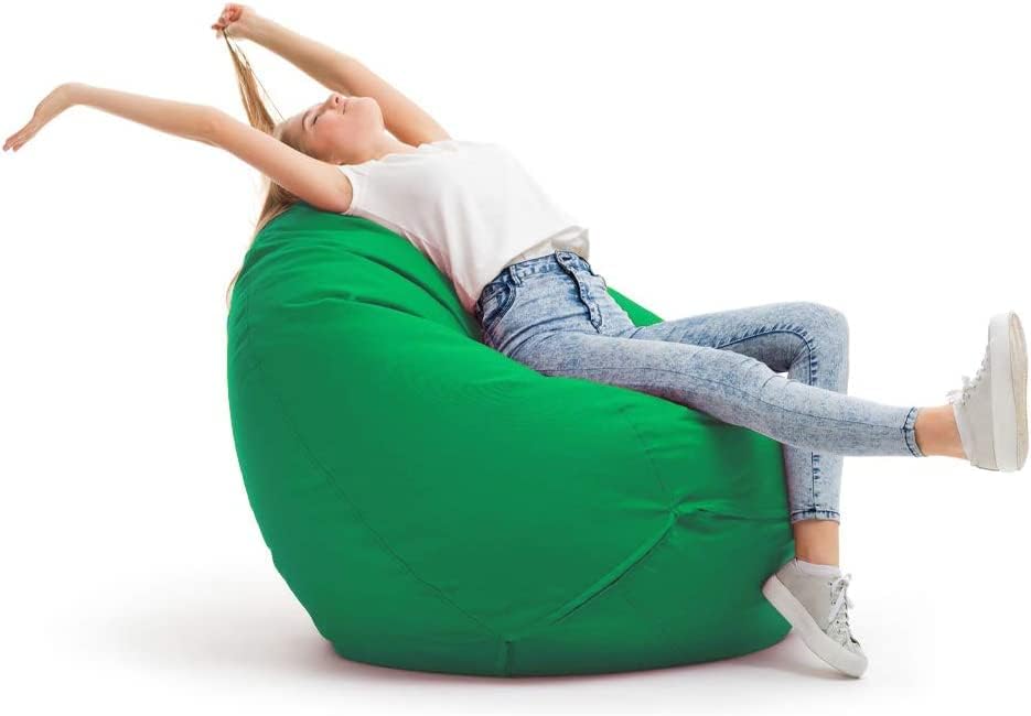 Bruni Kinder-Sitzsack Classico S in Tannengrün – Sitzsack mit Innensack für Kinder, Abnehmbarer Bezu