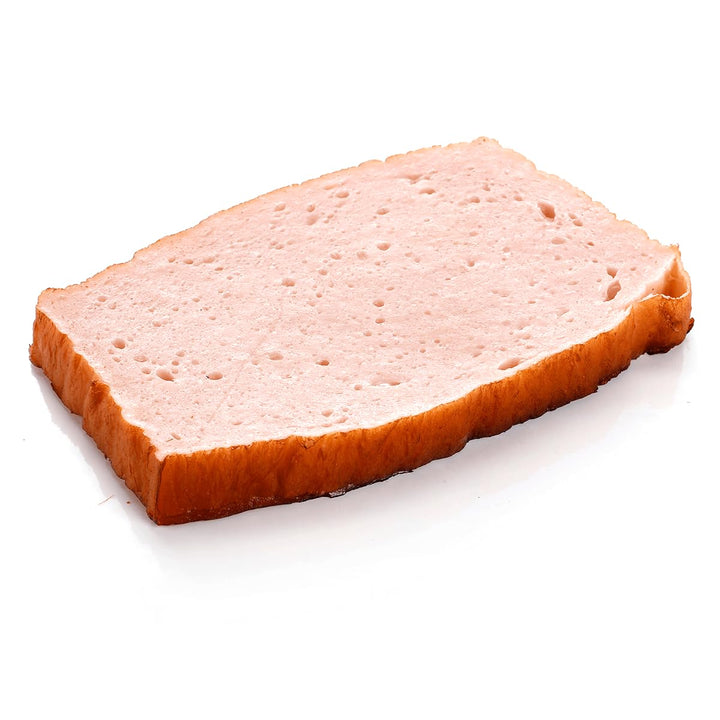 Deko Fleischkäse-Scheibe Lebensmittel-Attrappe 7 x 11 cm Fake Food Imitat Nachbildung