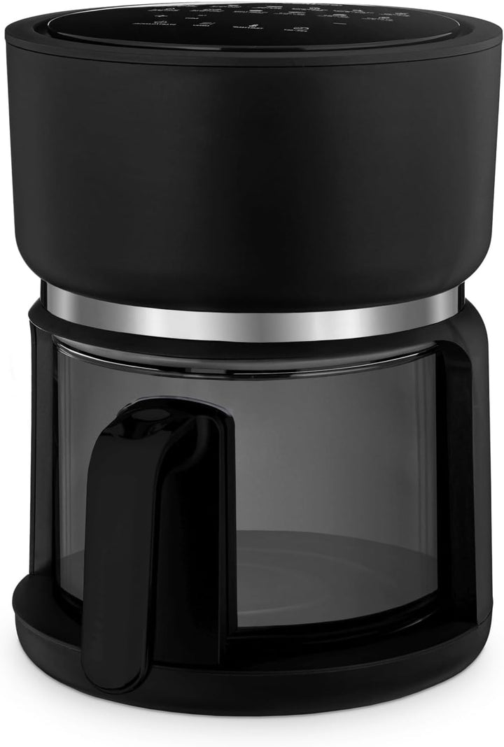 4SWISS Pure Glass – Fettfreie Heissluftfritteuse mit Glasschublade, Top Hygiene System, 12 Programme