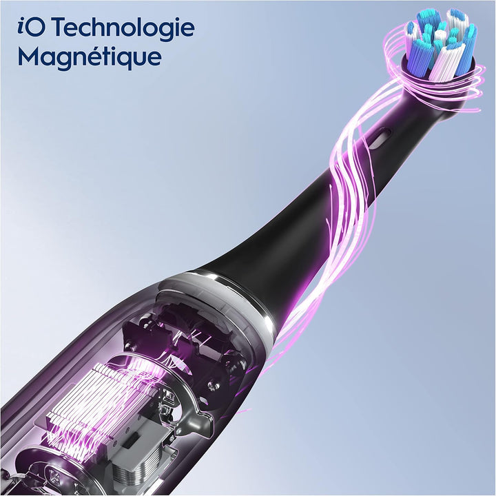 Oral-B iO 6 Elektrische Zahnbürsten, Bluetooth, Weiss und Rosa, 2 Griffe mit schwarzem und weissem D