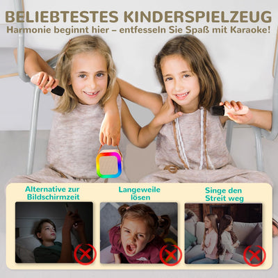 Karaoke Maschine Kinder mit 2 Karaoke Mikrofon Kinder: [Neueste] Kinder Karaoke mit Mikrofon - Karao
