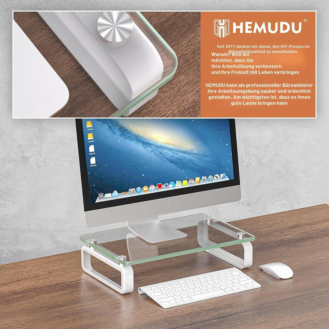 Computer-Monitor Ständer für Flachbildschirm LCD LED TV, Laptop/Xbox One, mit gehärtetem Glas und Me
