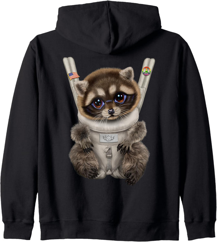 Waschbär in der Babytrage Kapuzenjacke