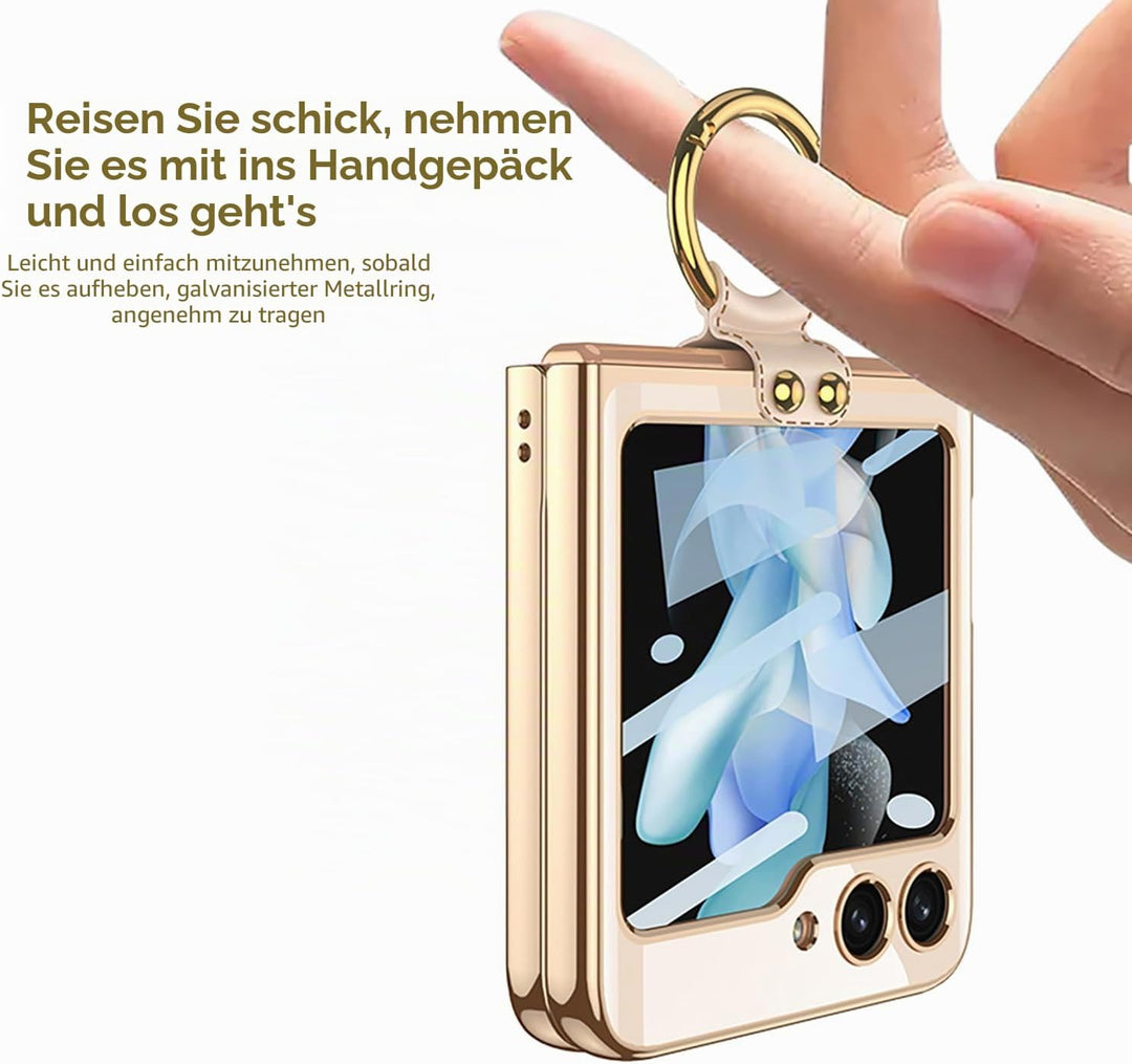 CeeEee Hülle für Samsung Z Flip 5 Transparent Handyhülle Stossfest Dünn Klappbar Case für Galaxy Z F